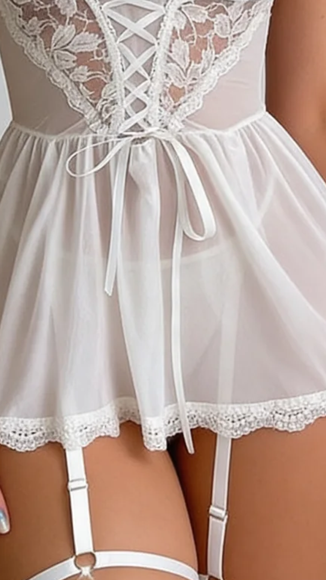 Nova Elegant Nightgown - With Floral Pattern