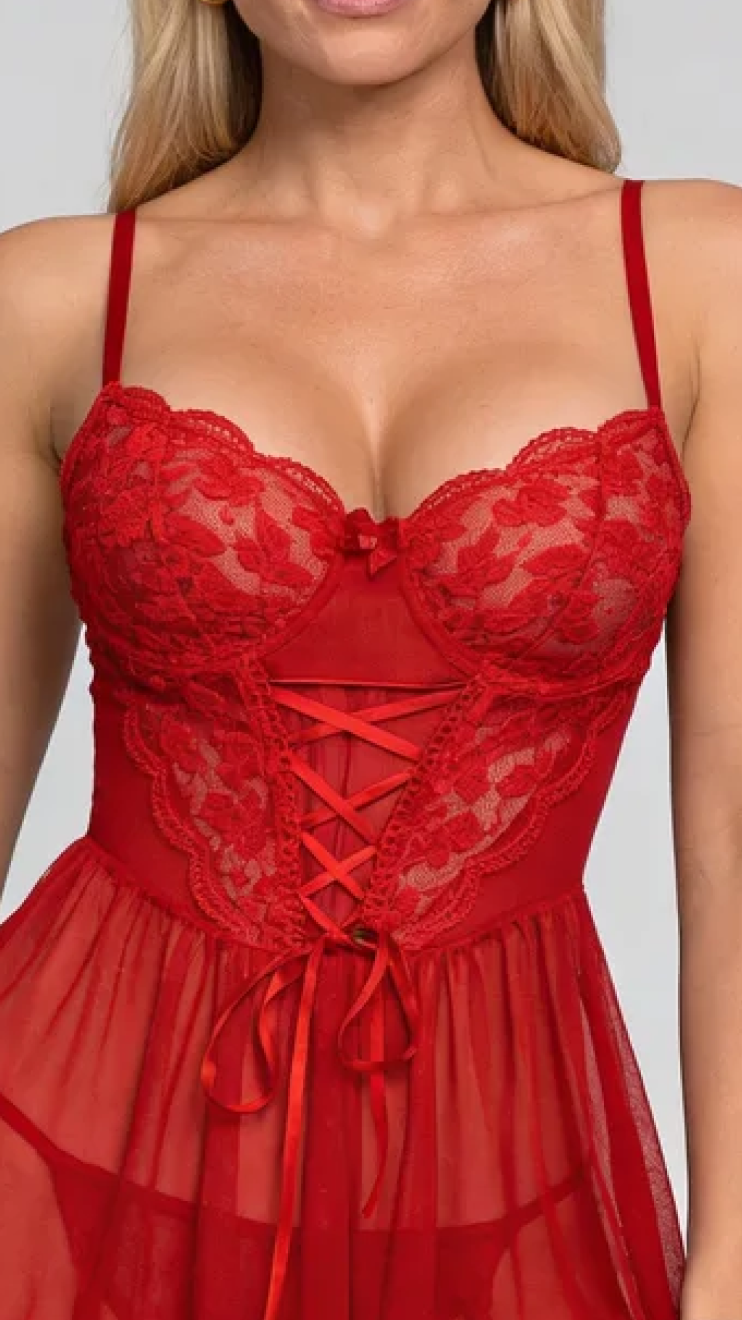 Nova Elegant Nightgown - With Floral Pattern