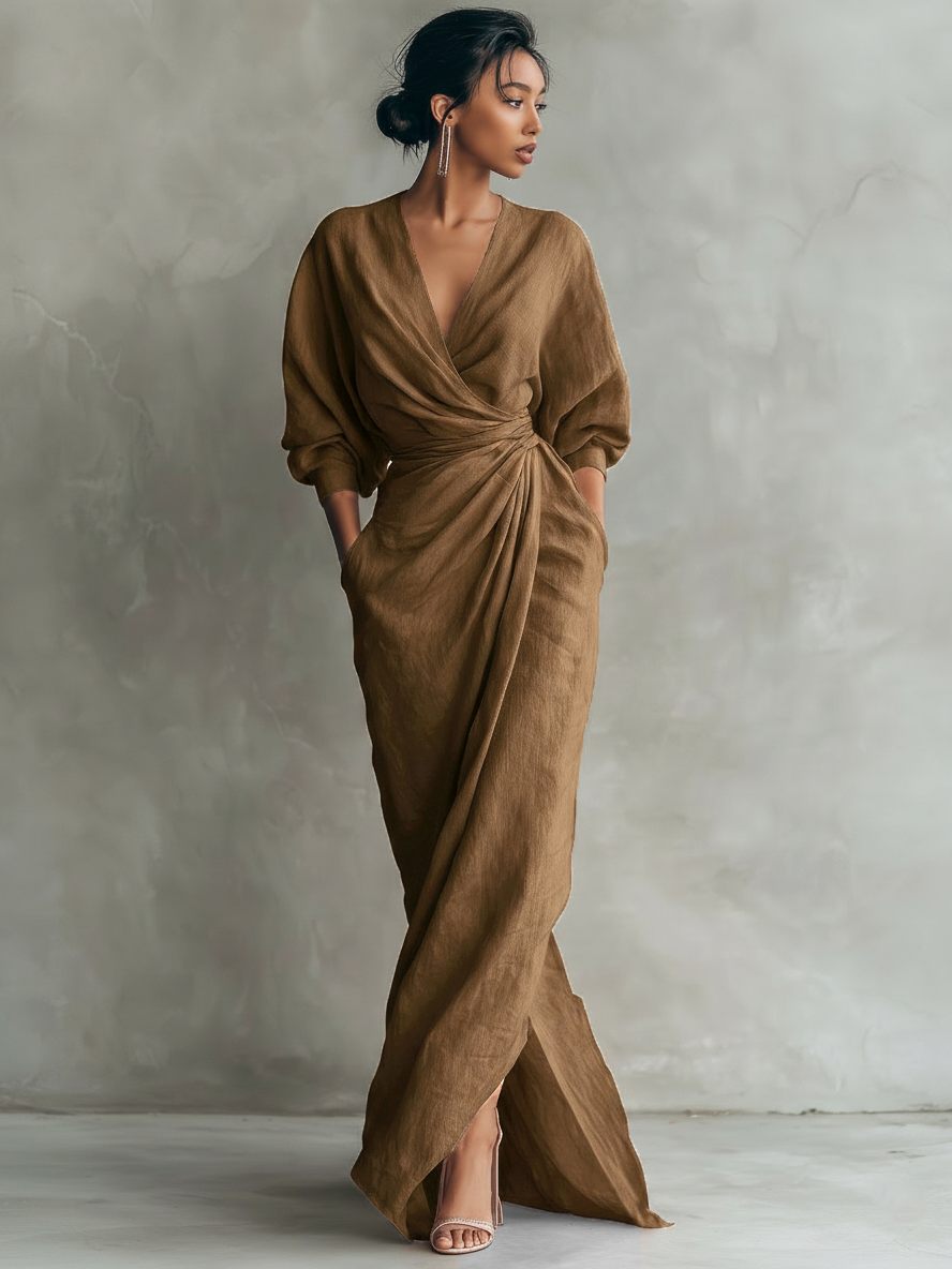 Rosie | Elegant V-Neck Maxi Dress